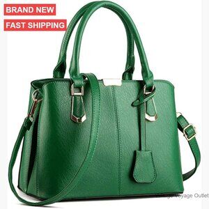 Large Satchel Handbag with Removable Strap, Top Handle, Zipper Closure